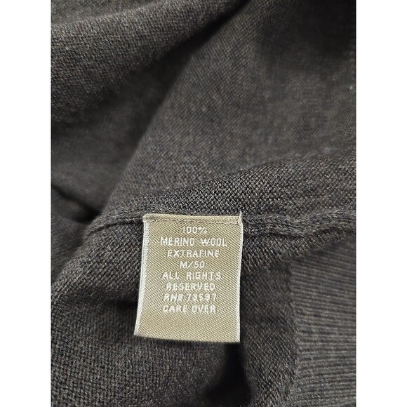 Brown 1/4 Zip Extra Fine Merino Wool Long Sleeve Base Layer Raffi Sweater Mens M - Picture 7 of 8